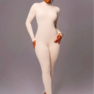 Naked Wardrobe Women's Oatmeal Jumpsuit 39